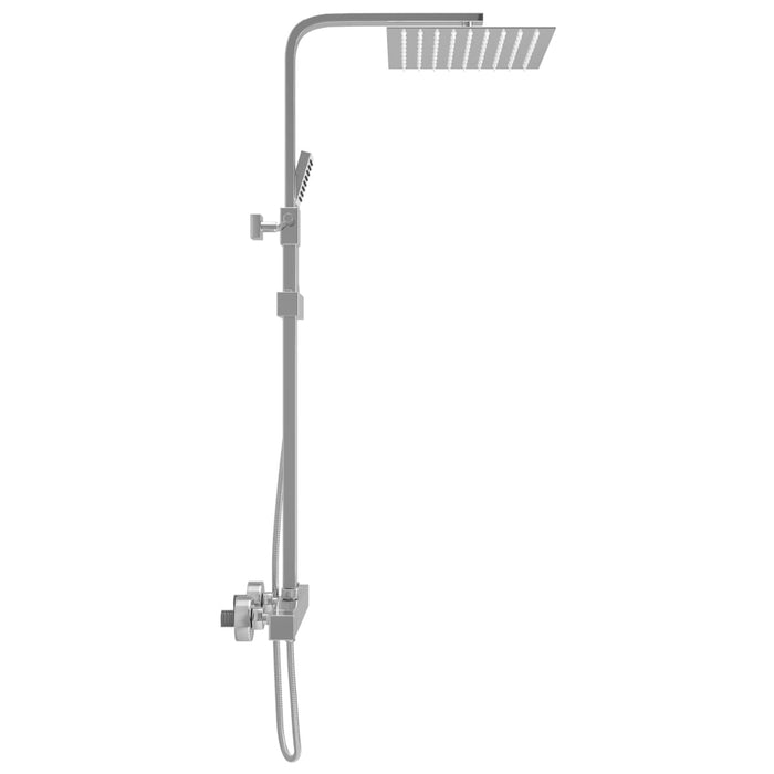 Dual Head Shower Set with Thermostat Stainless Steel