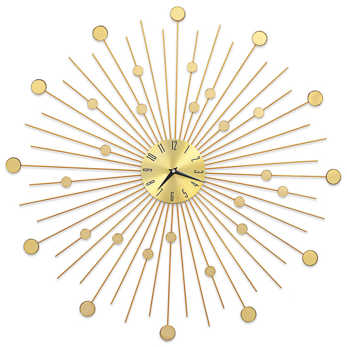 Wall Clock Metal 70 cm Golden