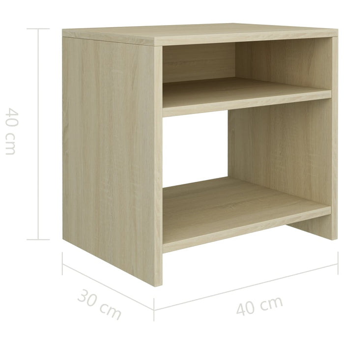 Нощни шкафчета 2 бр дъб сонома 40x30x40 см инженерно дърво