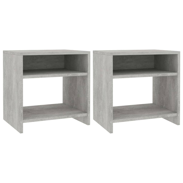 Bedside Cabinets 2 pcs Concrete Grey 40x30x40 cm Engineered Wood