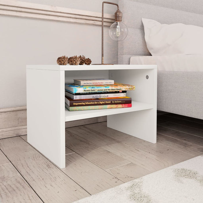 Bedside Cabinet White 40x30x30 cm Engineered Wood