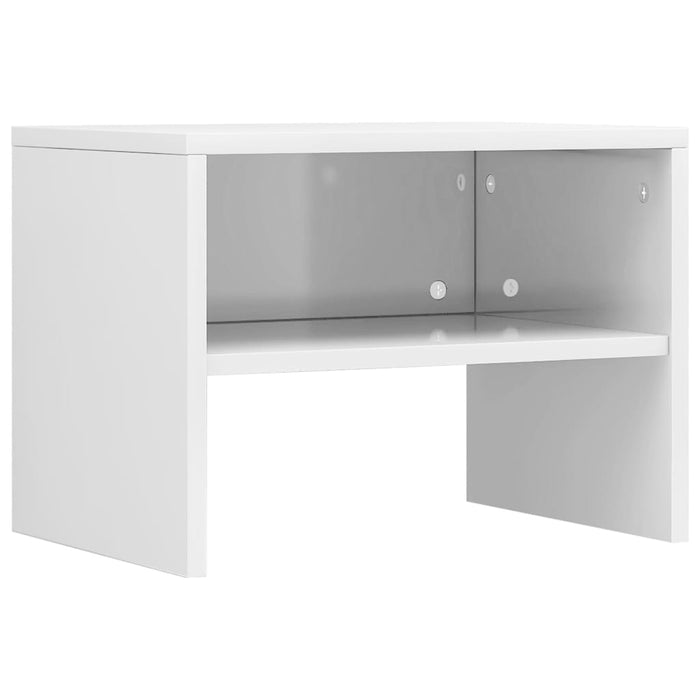 Bedside Cabinet High Gloss White 40x30x30 cm Engineered Wood