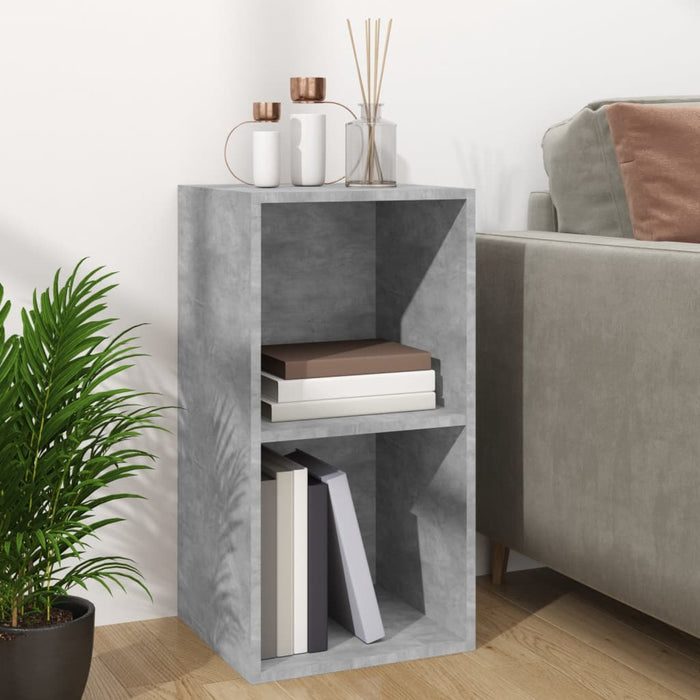 Vinyl Storage Box Concrete Grey 71x34x36 cm Engineered Wood