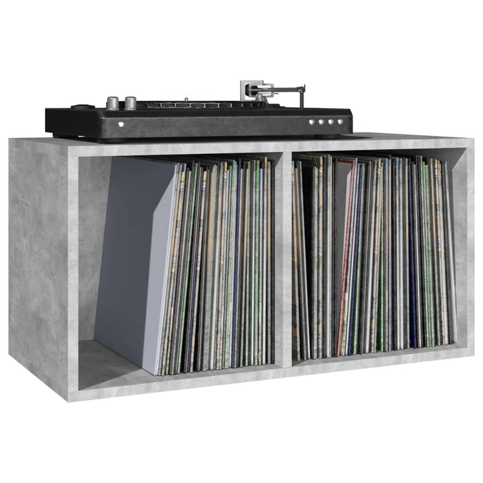 Vinyl Storage Box Concrete Grey 71x34x36 cm Engineered Wood