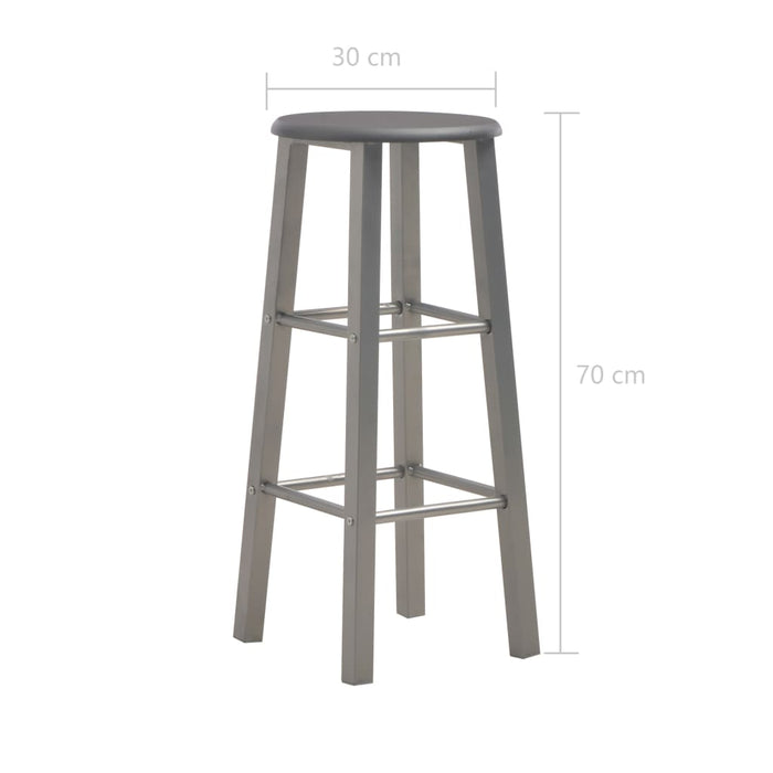 Bar Stools 2 pcs Anthracite MDF