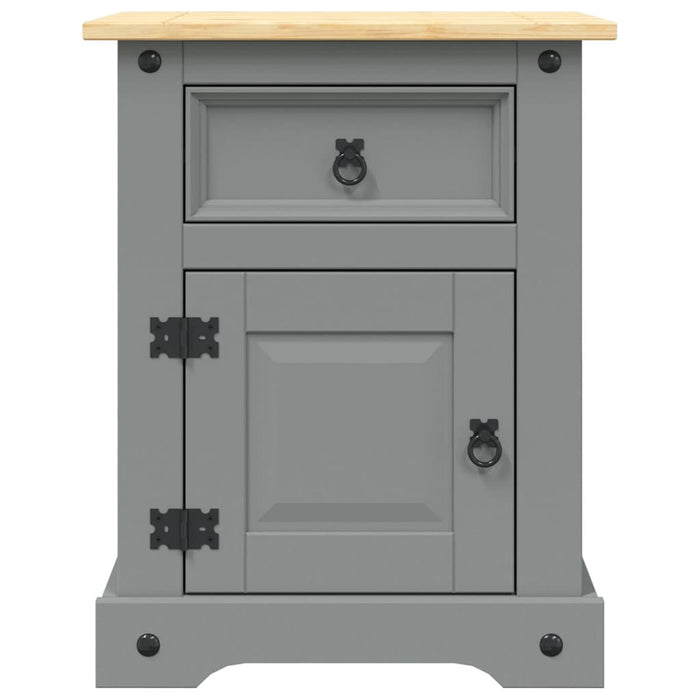 Bedside Cabinet Mexican Pine Corona Range Grey 53x39x67 cm