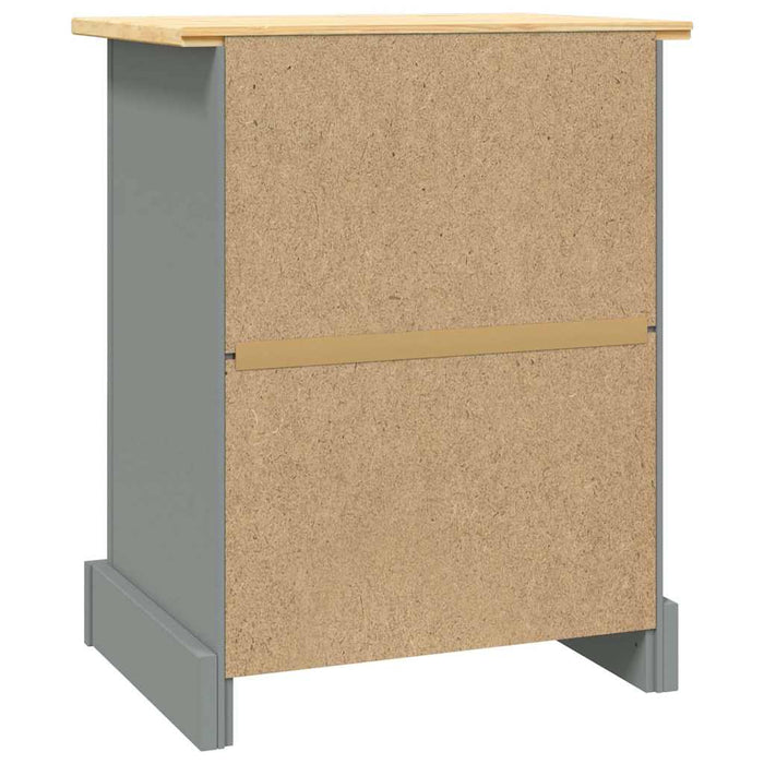 Bedside Cabinet Mexican Pine Corona Range Grey 53x39x67 cm