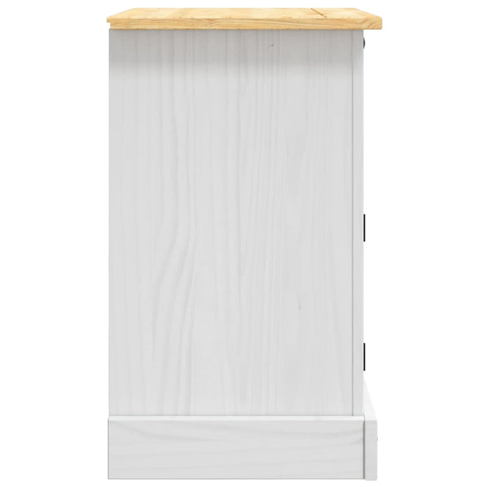 Bedside Cabinet Mexican Pine Corona Range White 53x39x67 cm