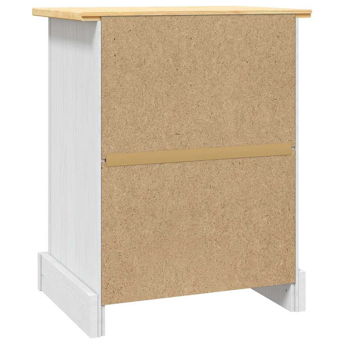 Bedside Cabinet Mexican Pine Corona Range White 53x39x67 cm