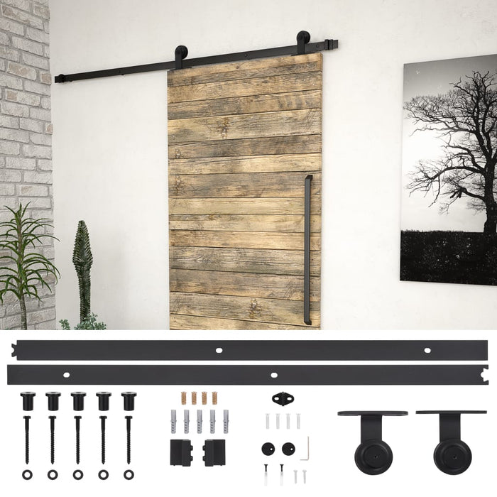 Sliding Door SKIEN Hardware Kit 183 cm Steel Black