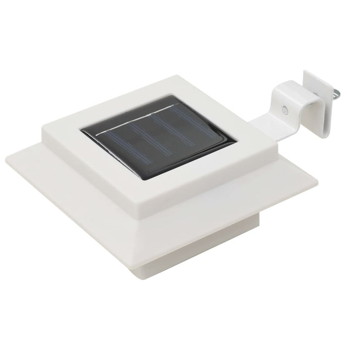 Lămpi Solare Exterior 12 buc LED Pătrat 12 cm Alb