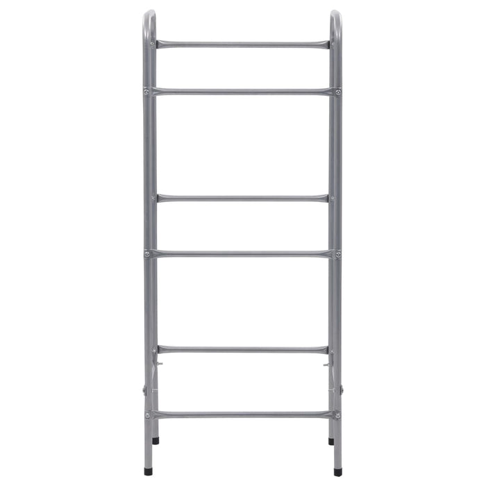 Storage Shelf for 3 Crates Silver 50x33x116 cm Steel