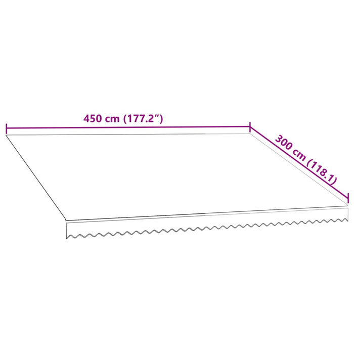 Awning Top Sunshade Canvas Orange and Brown 450x300 cm