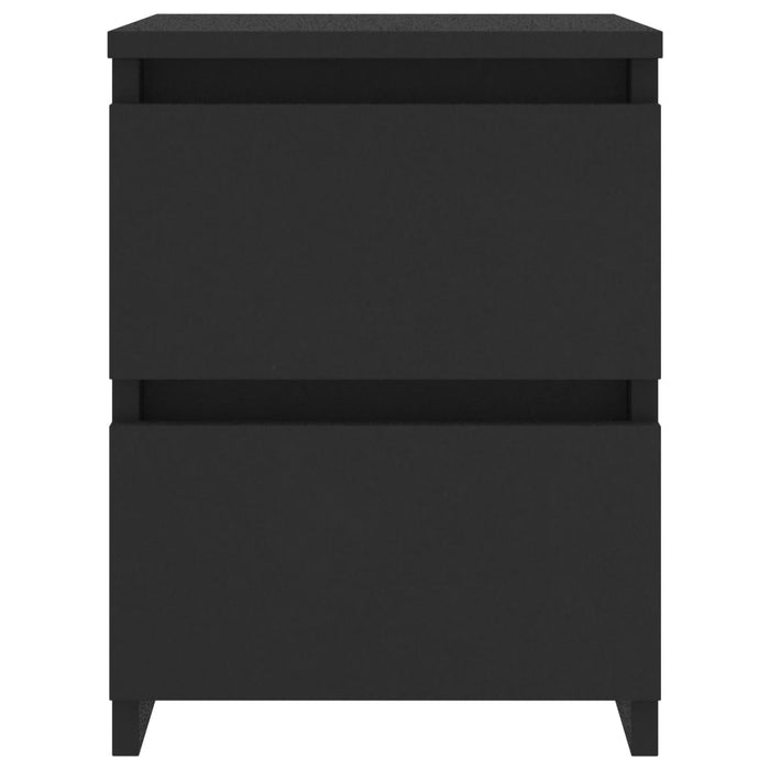 Bedside Cabinet Black 30x30x40 cm Engineered Wood