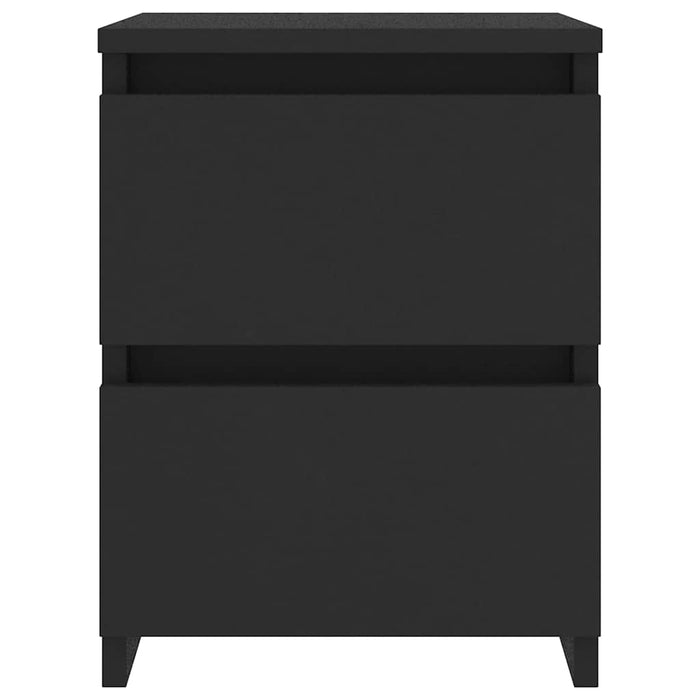 Bedside Cabinets 2 pcs Black 30x30x40 cm Engineered Wood