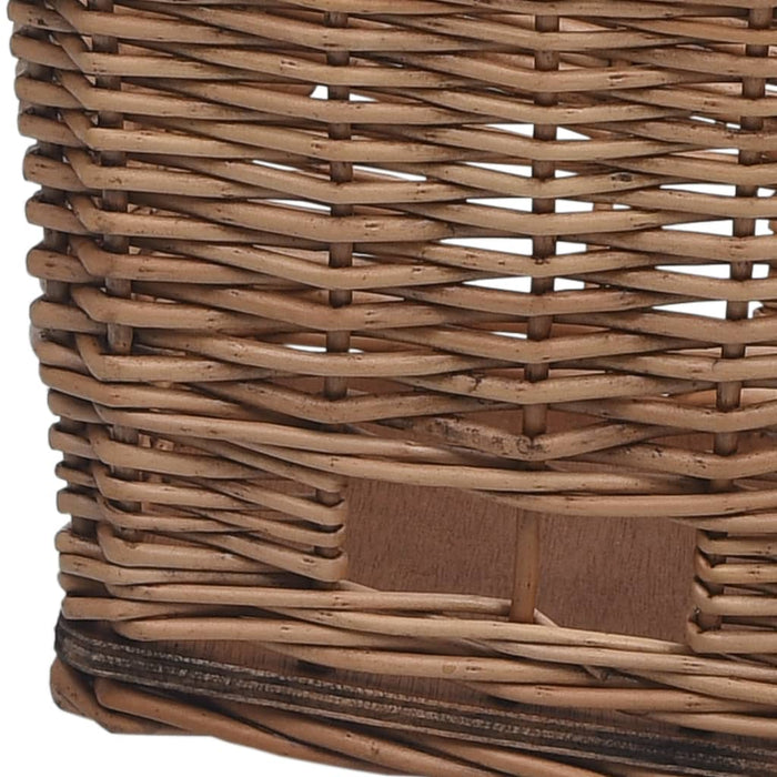 Bike Rear Basket with Cover 55x31x36 cm Natural Willow