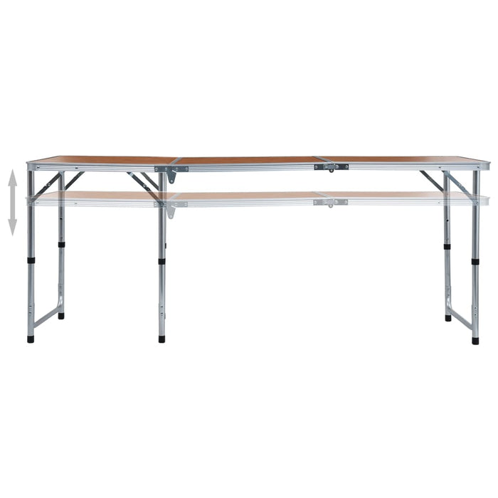 Foldable Camping Table Aluminium 180x60 cm