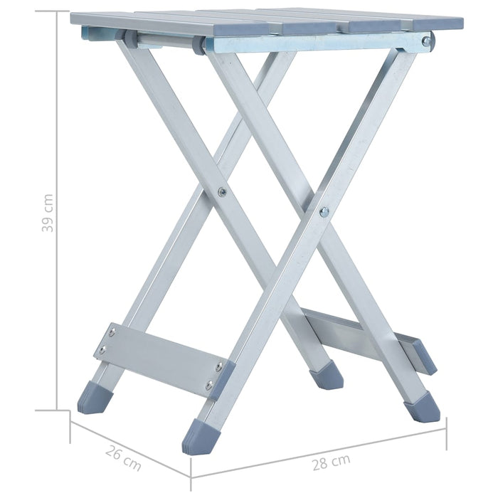 Camping Stool Aluminium 28x26x39 cm