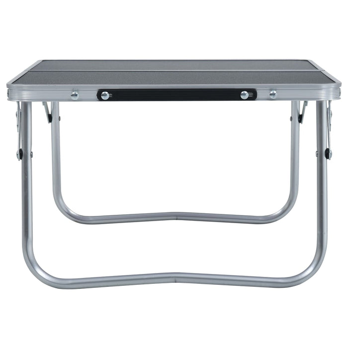 Folding Camping Table Grey Aluminium 60x40 cm