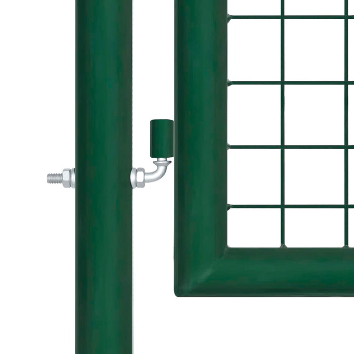 Mesh Garden Gate Steel 390x100 cm Green