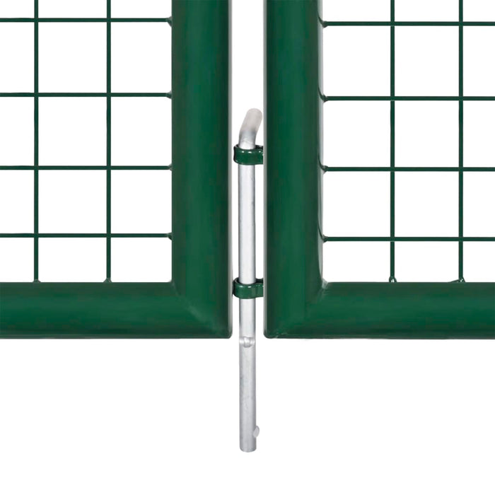 Mesh Garden Gate Steel 390x100 cm Green