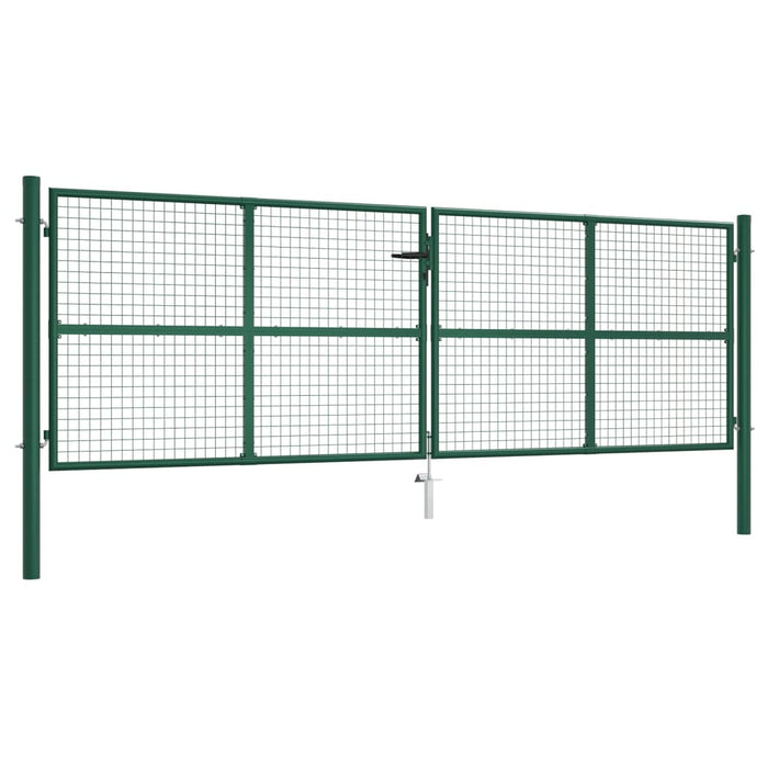 Mesh Garden Gate Steel 390x125 cm Green