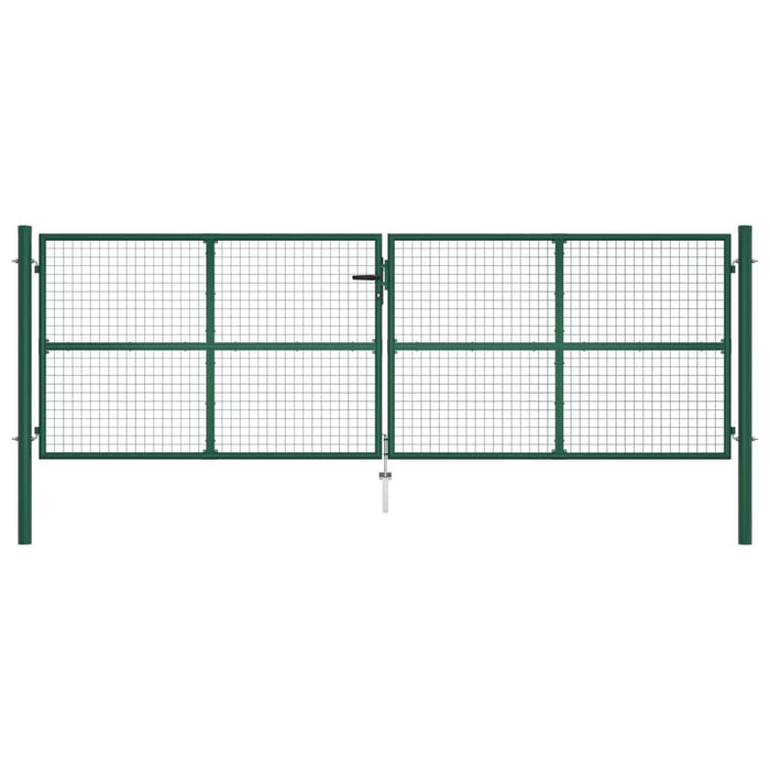 Mesh Garden Gate Steel 390x125 cm Green