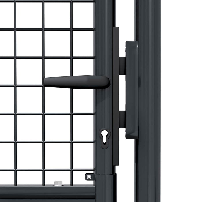 Mesh Garden Gate Galvanised Steel 100x125 cm Grey