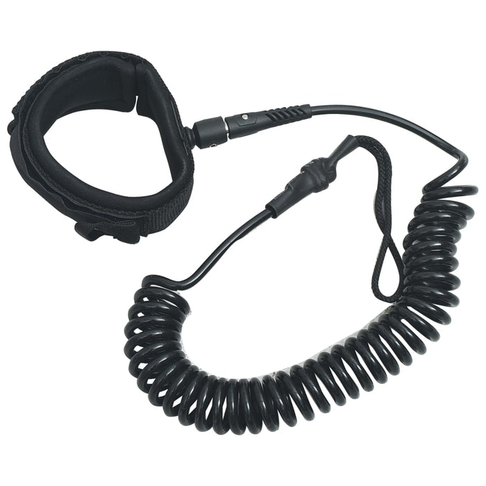 SUP Coiled Leash Черен 10 инча