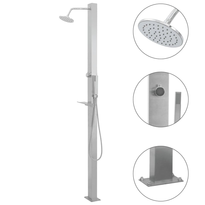 Outdoor Shower Stainless Steel Straight