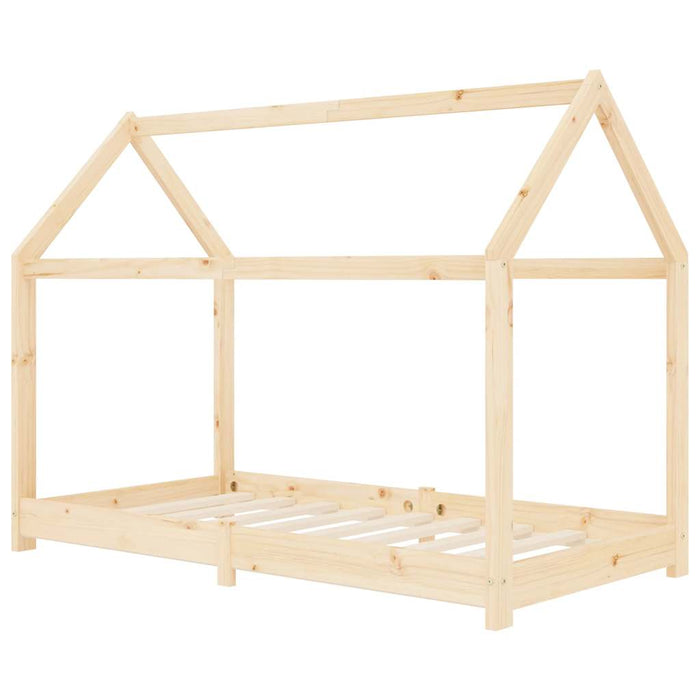 Kids Bed Frame Solid Pine Wood 70x140 cm