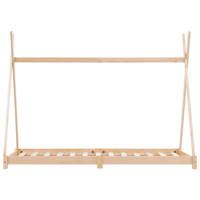 Kids Bed Frame Solid Pine Wood 70x140 cm