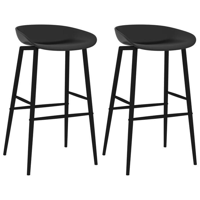 Bar Chairs 2 pcs Black