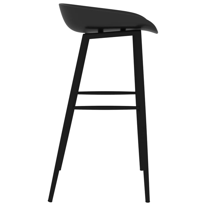 Bar Chairs 2 pcs Black