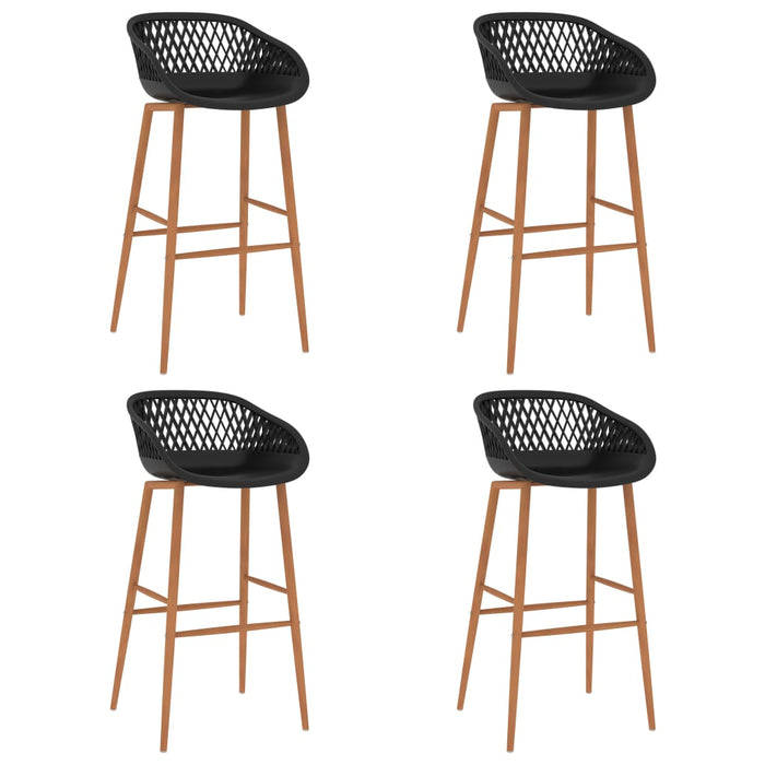 Bar Chairs 4 pcs Black