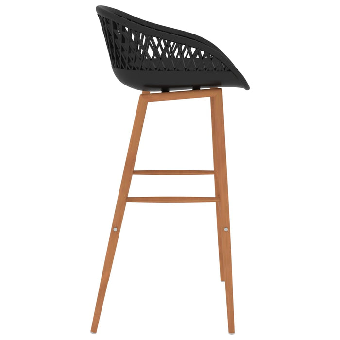 Bar Chairs 4 pcs Black