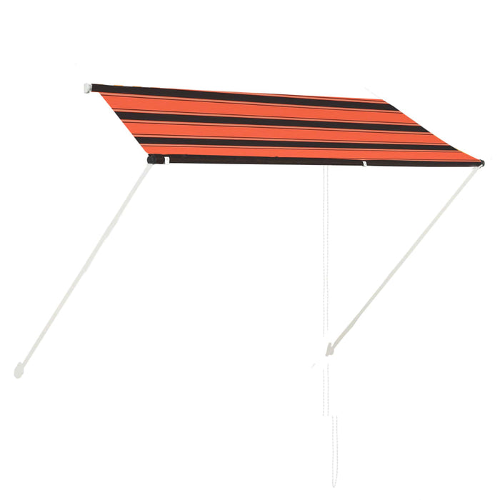 Retractable Awning 250x150 cm Orange and Brown