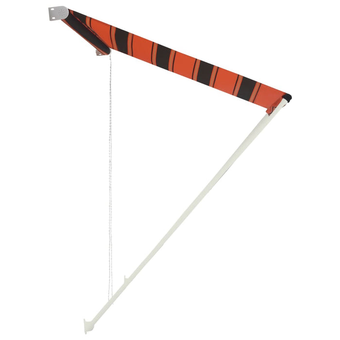 Retractable Awning 400x150 cm Orange and Brown