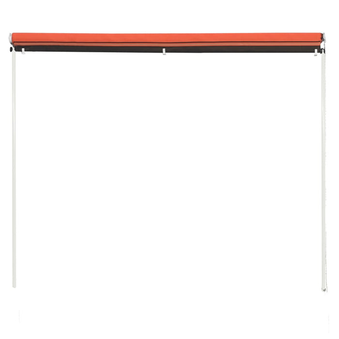 Retractable Awning 400x150 cm Orange and Brown