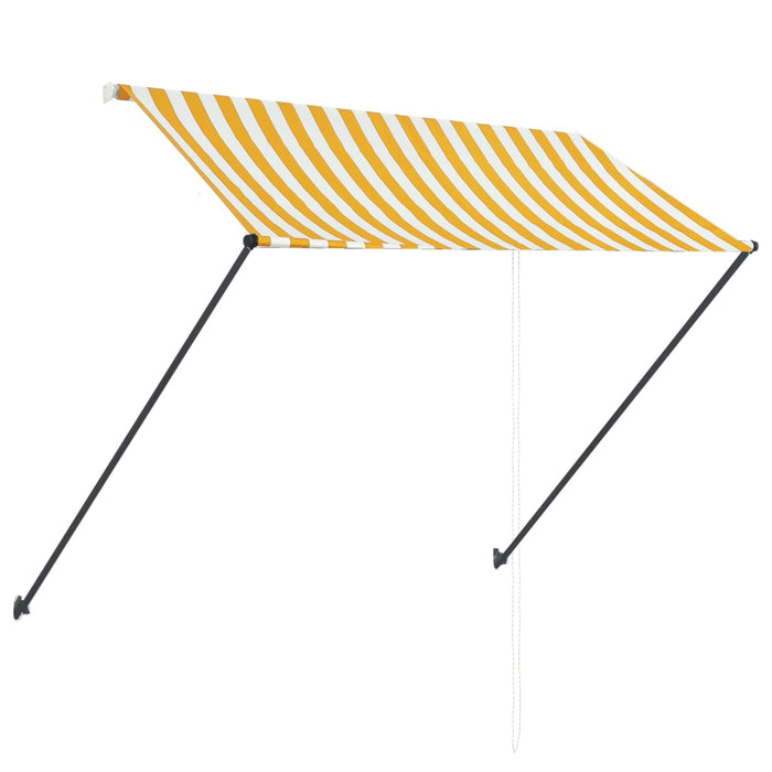 Retractable Awning with LED 250x150 cm Yellow and White