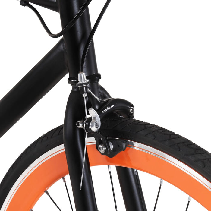 Fixed Gear Bike Black and Orange 700c 59 cm