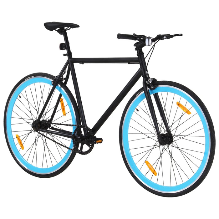 Fixed Gear Bike Black and Blue 700c 55 cm