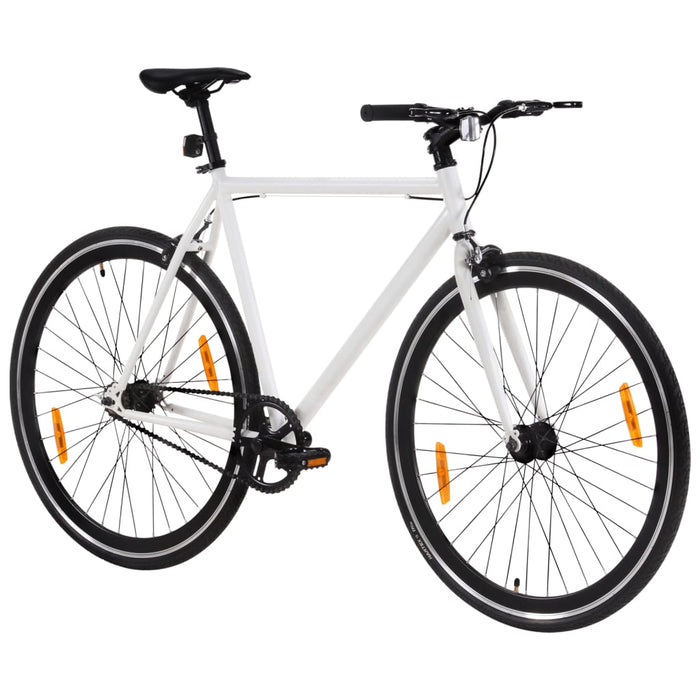 Fixed Gear Bike White and Black 700c 51 cm