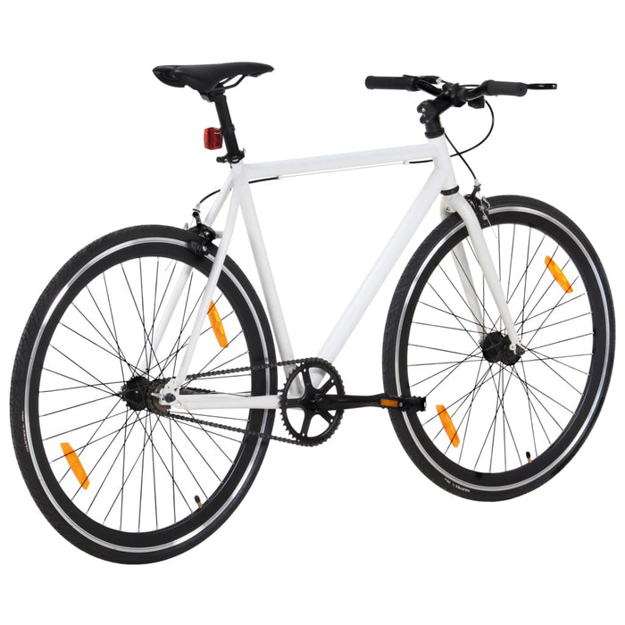 Fixed Gear Bike White and Black 700c 51 cm