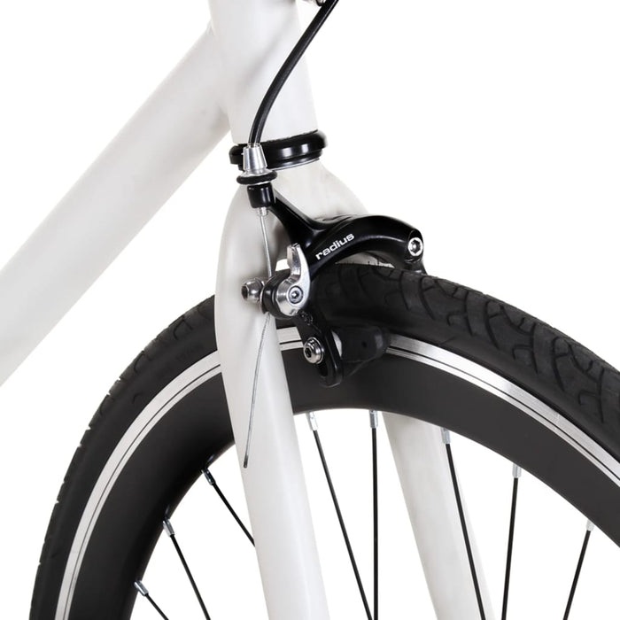 Fixed Gear Bike White and Black 700c 55 cm