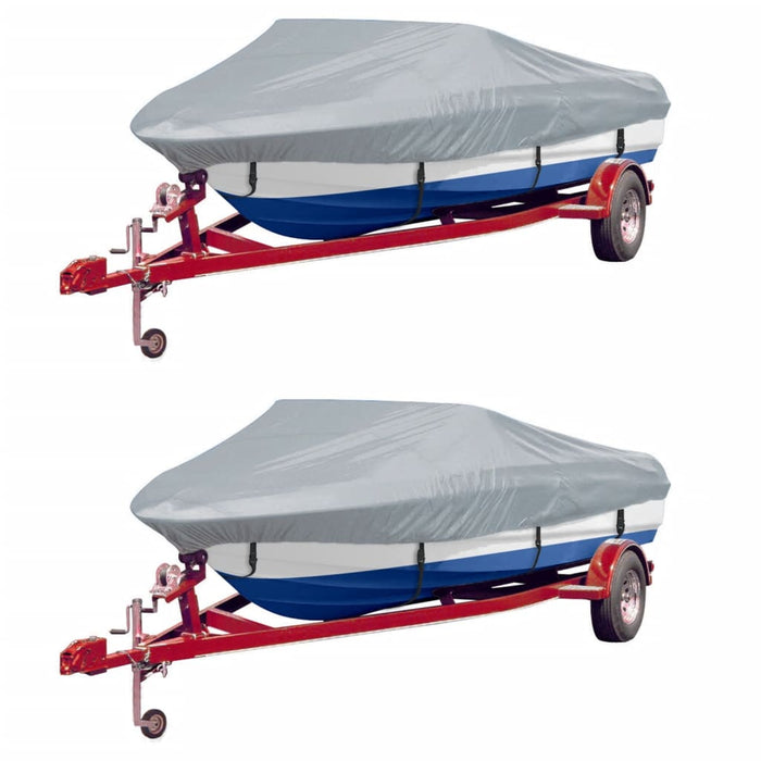 Boat Covers 2 pcs Grey Length 427-488 cm Width 173 cm