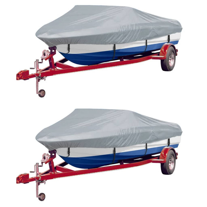 Boat Covers 2 pcs Grey Length 519-580 cm Width 294 cm