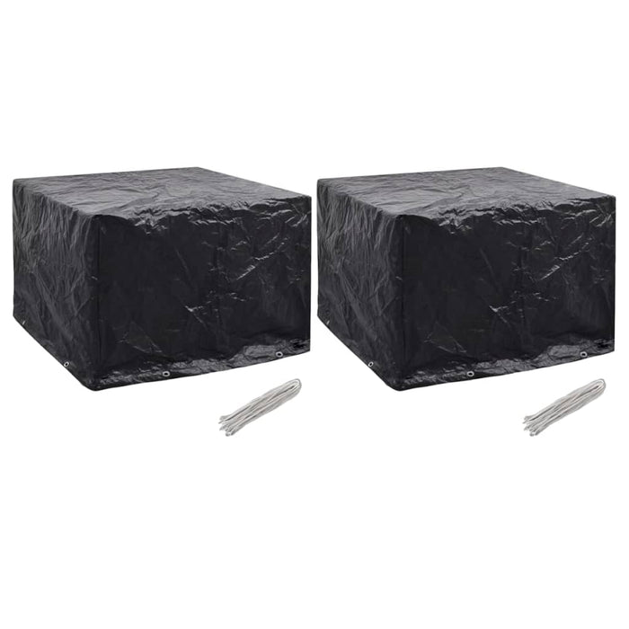 Garden Furniture Covers 2 pcs 8 Eyelets 122x112x98 cm