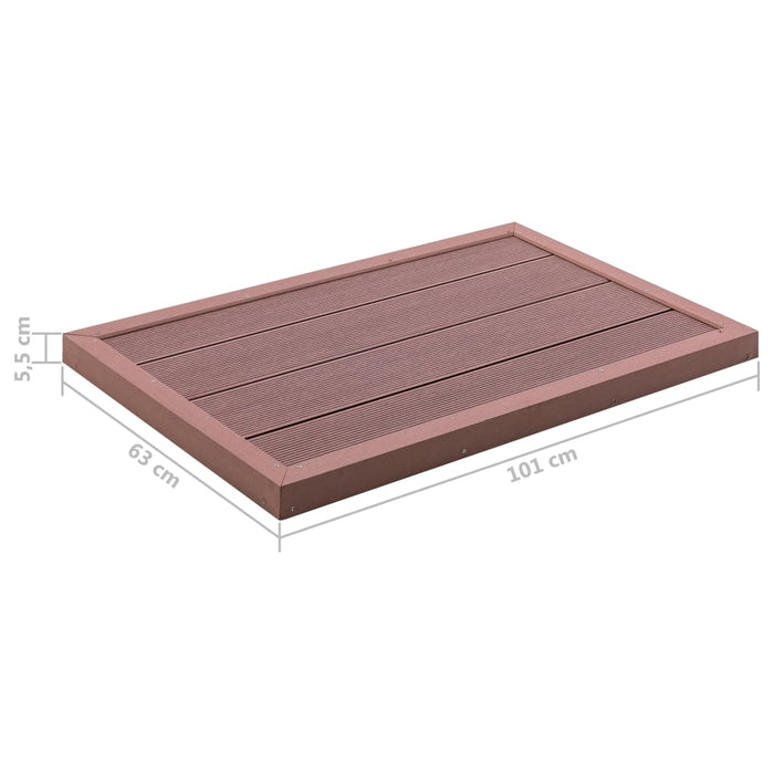 Floor Element for Solar Shower Brown 101x63x55 cm WPC