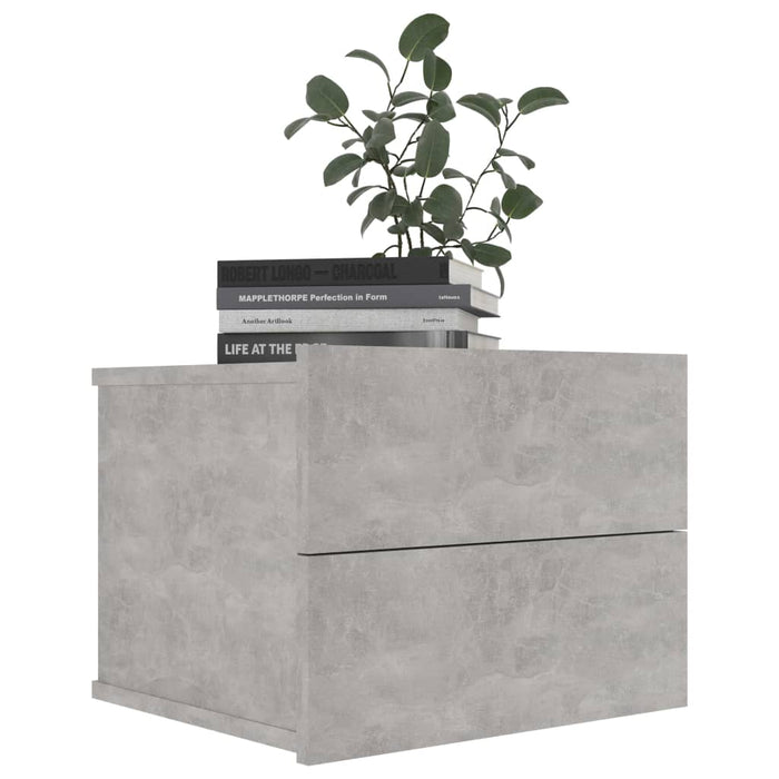 Bedside Cabinet Concrete Grey 40x30x30 cm Engineered Wood